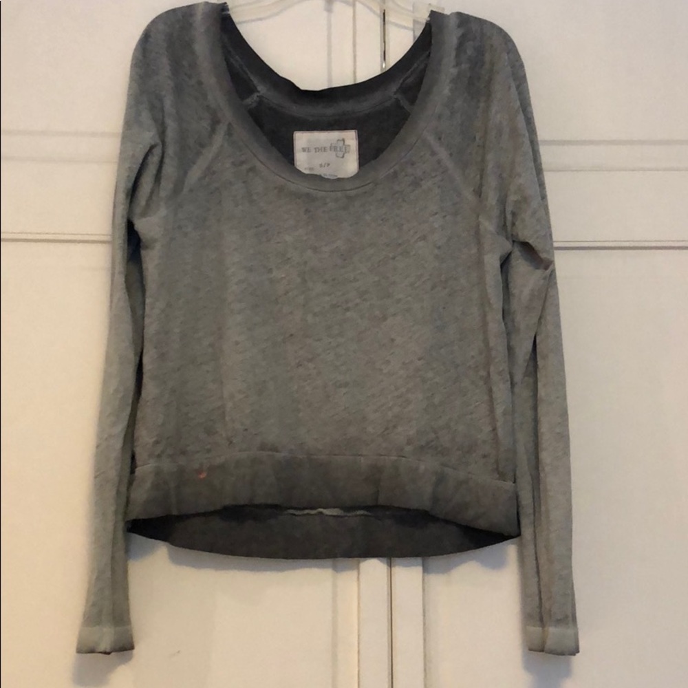 Free People We The Free Grey Long Sleeve S/P